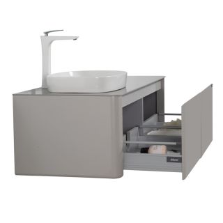 Тумба с раковиной Black&White Universe 9151200L 120 см светло-серый